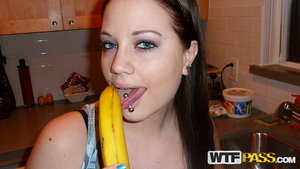 18 year old girl Renee Roulette rides a big cock after stripping a man naked